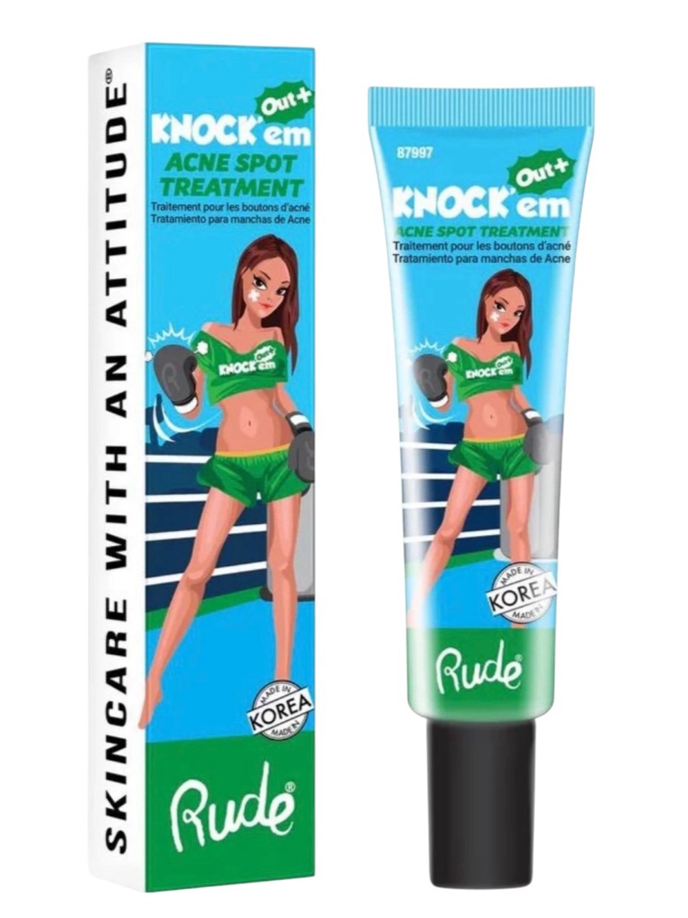 Rude Cosmetic Knock'em Out Acne Blemish Korean K Beauty Non-Drying Treatment